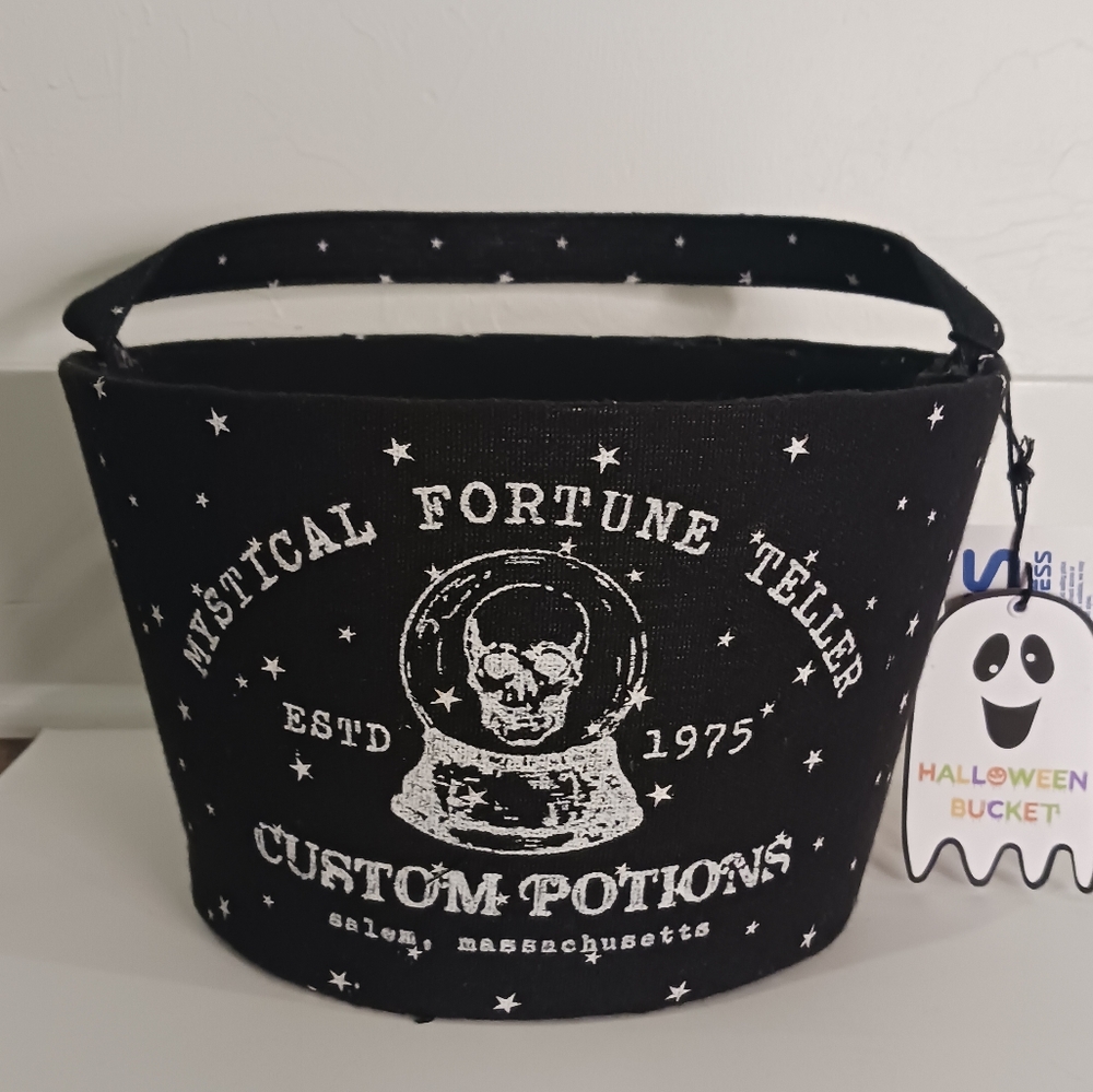 Bucket Fortune Teller with skull inside crystal ball